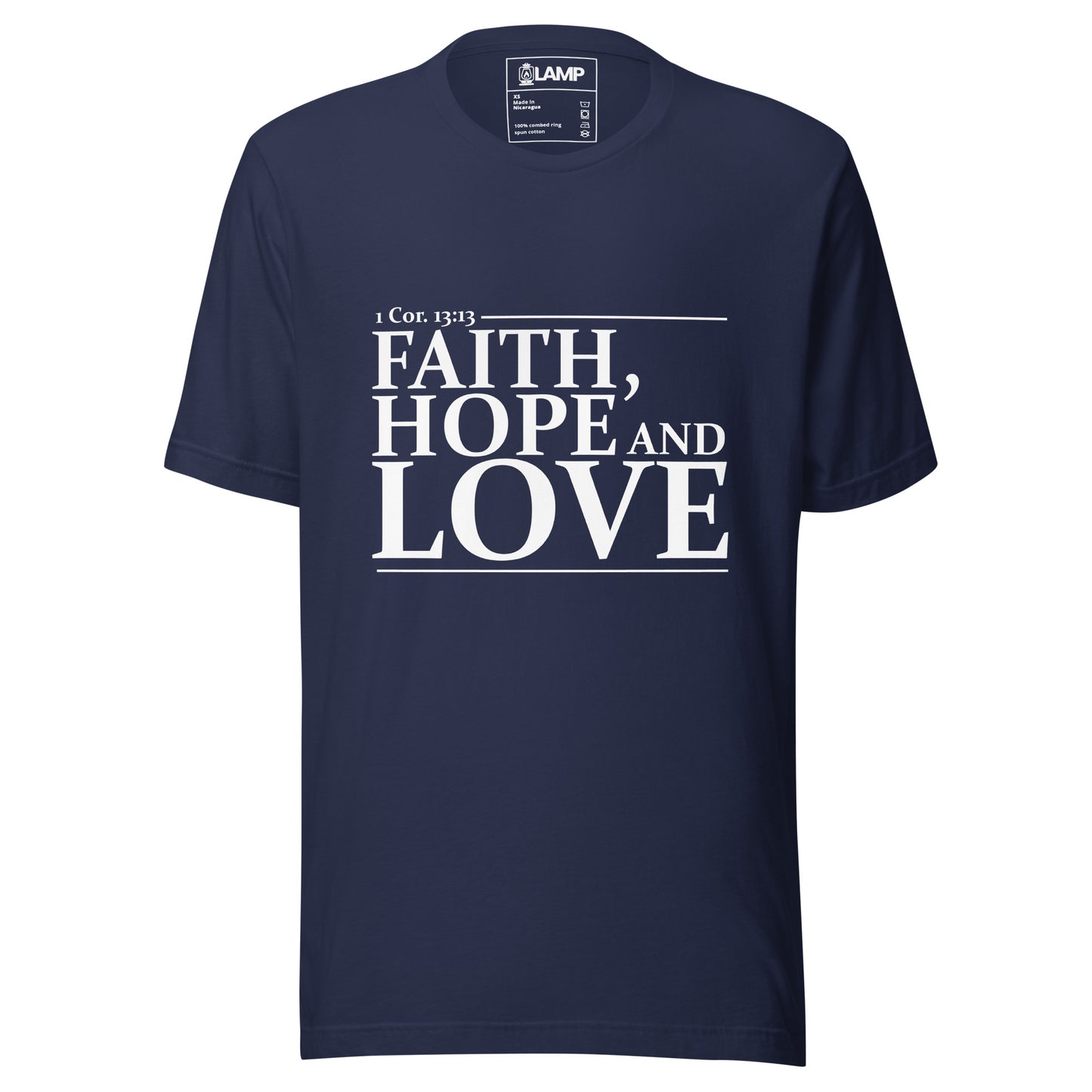 Camiseta unissex 1 Cor. 13:13