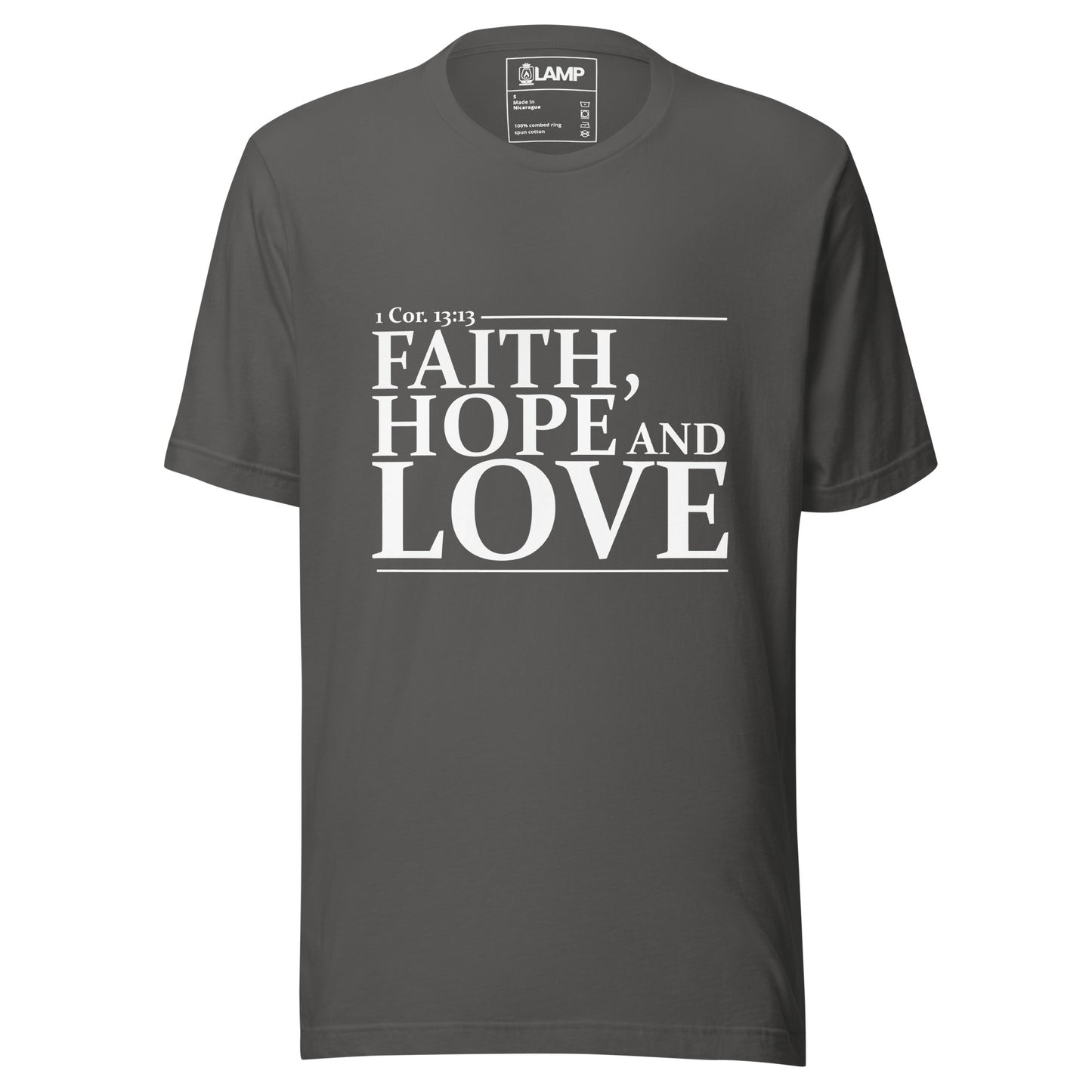 Camiseta unissex 1 Cor. 13:13