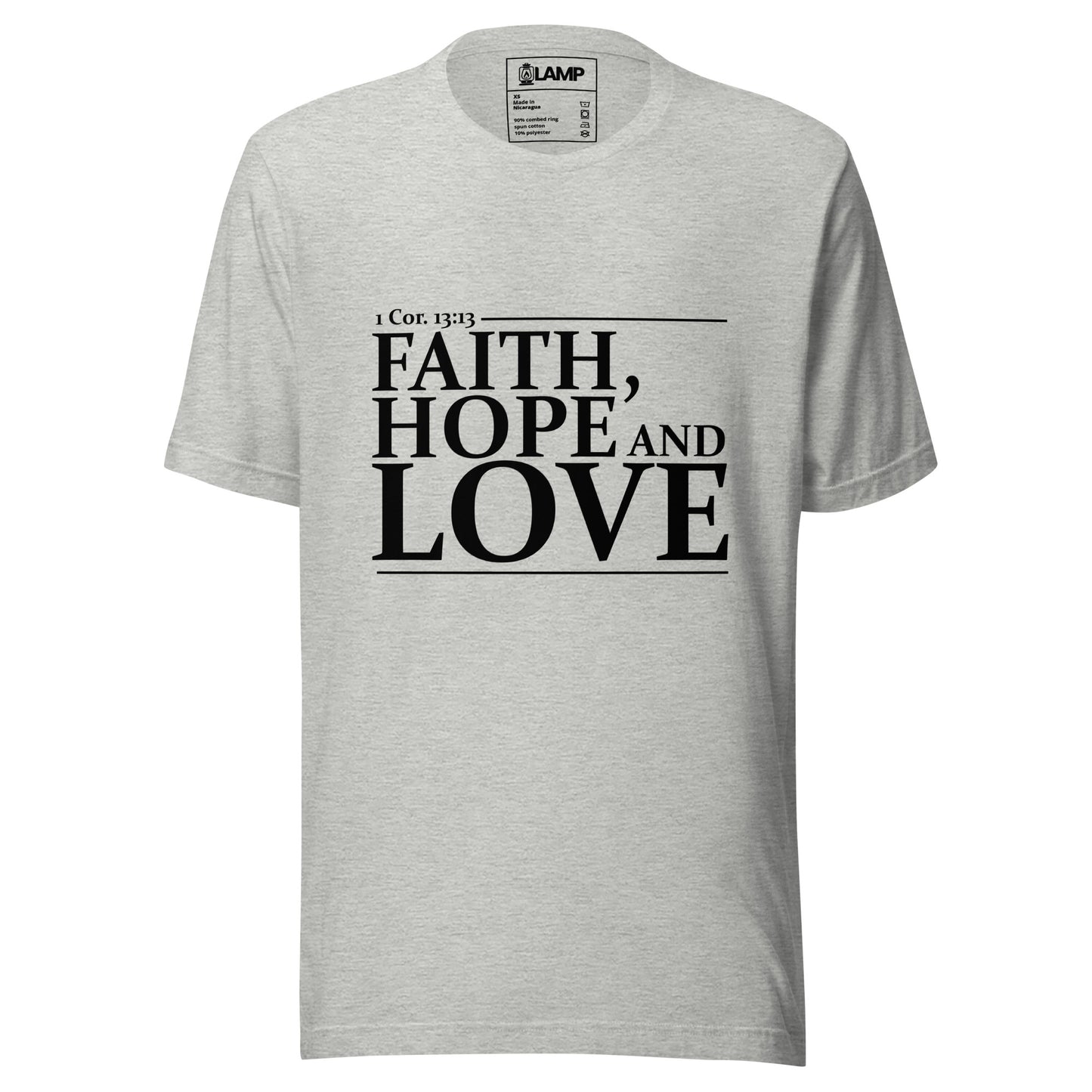 Camiseta unissex 1 Cor. 13:13