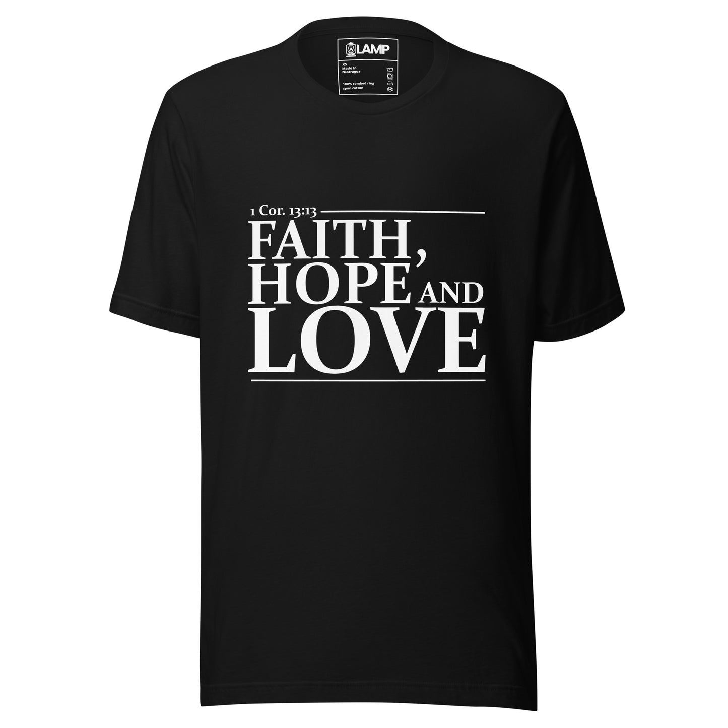 Camiseta unissex 1 Cor. 13:13