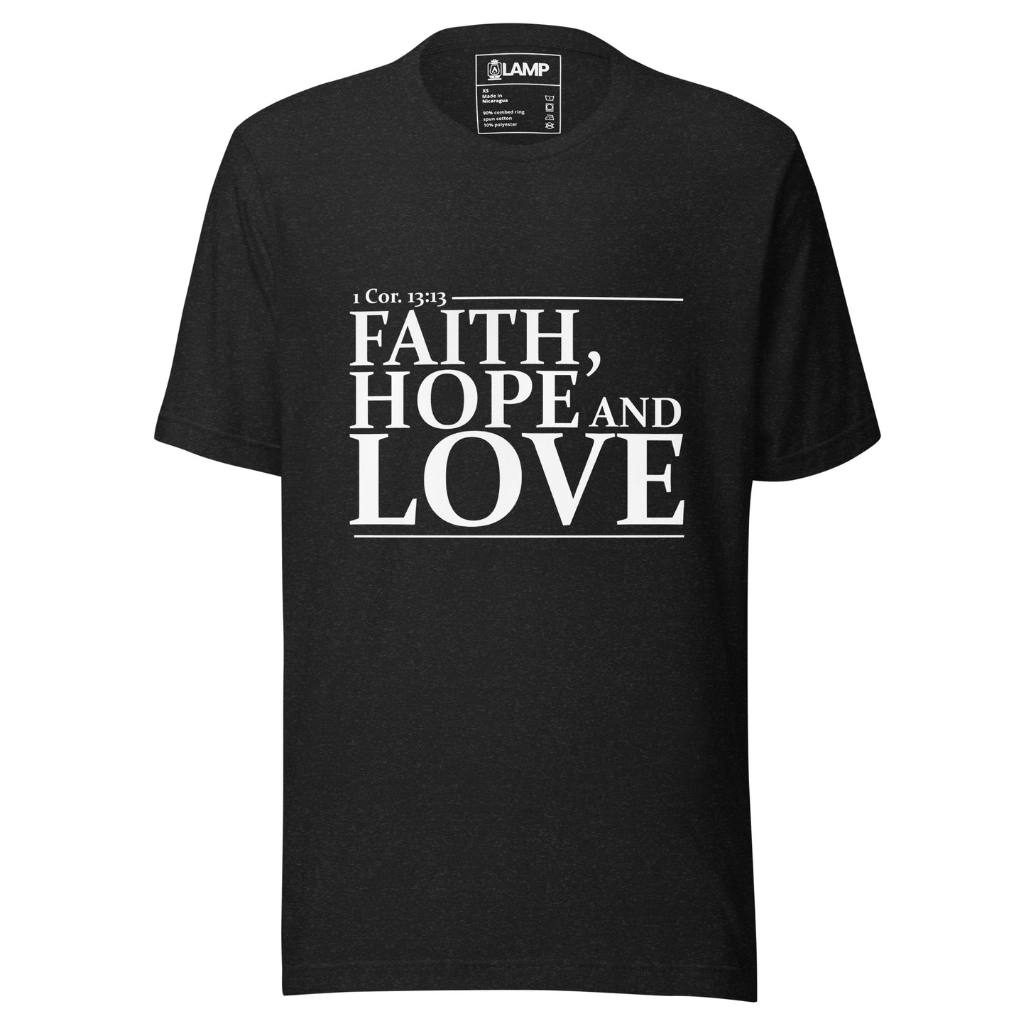 Camiseta unissex 1 Cor. 13:13