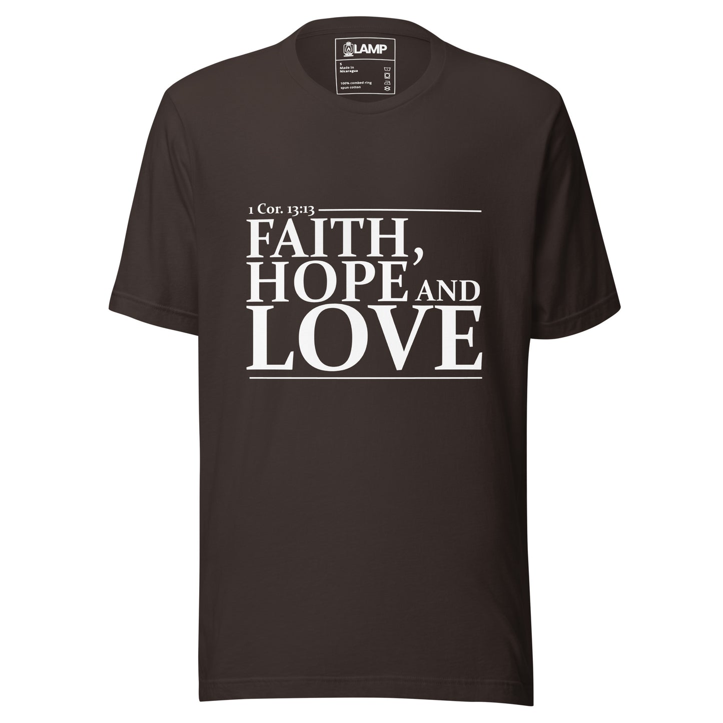Camiseta unissex 1 Cor. 13:13