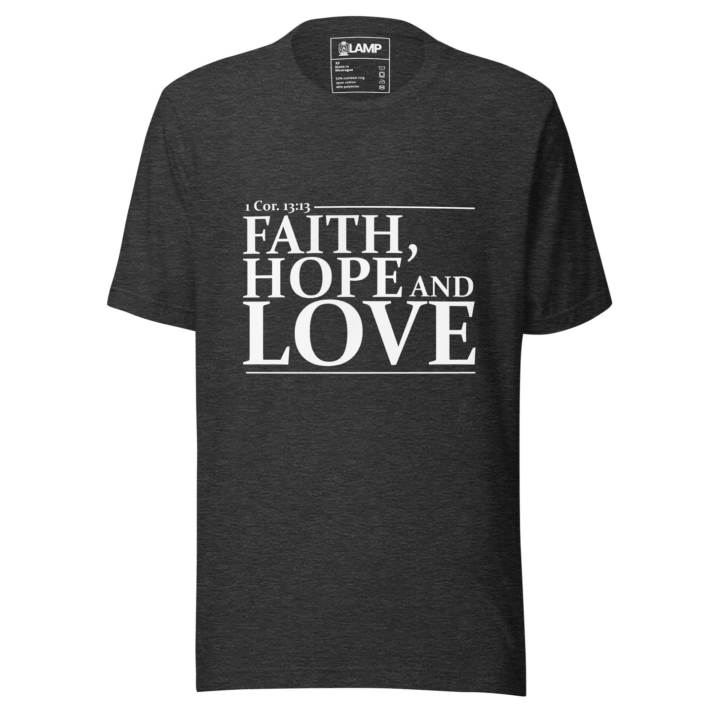 Camiseta unissex 1 Cor. 13:13