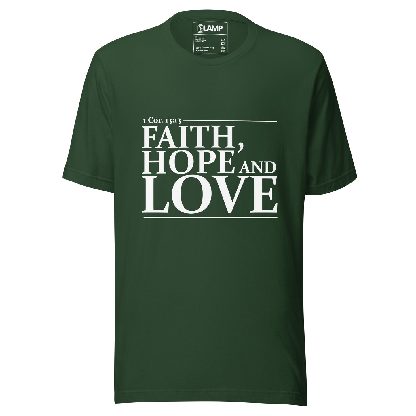Camiseta unissex 1 Cor. 13:13