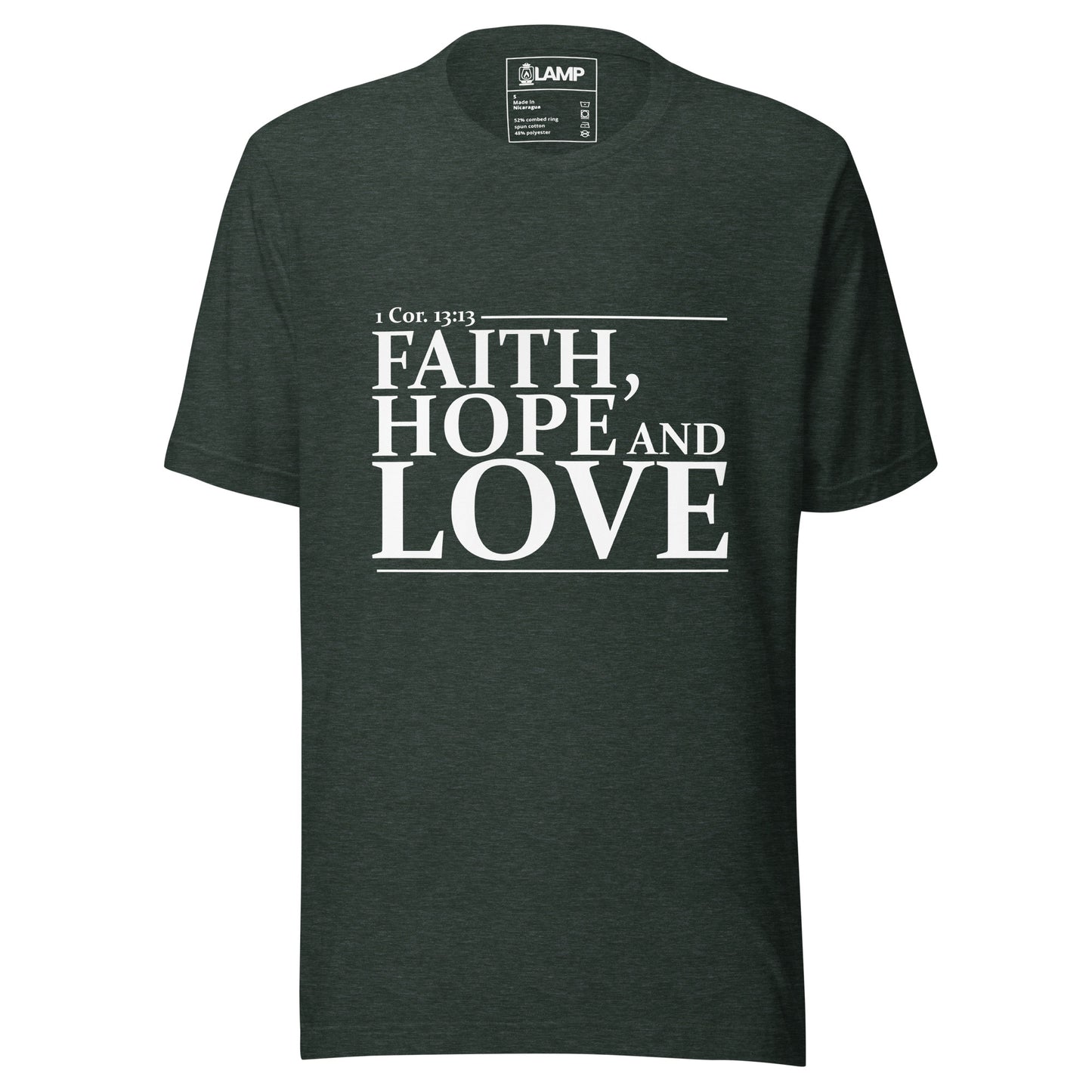 Camiseta unissex 1 Cor. 13:13