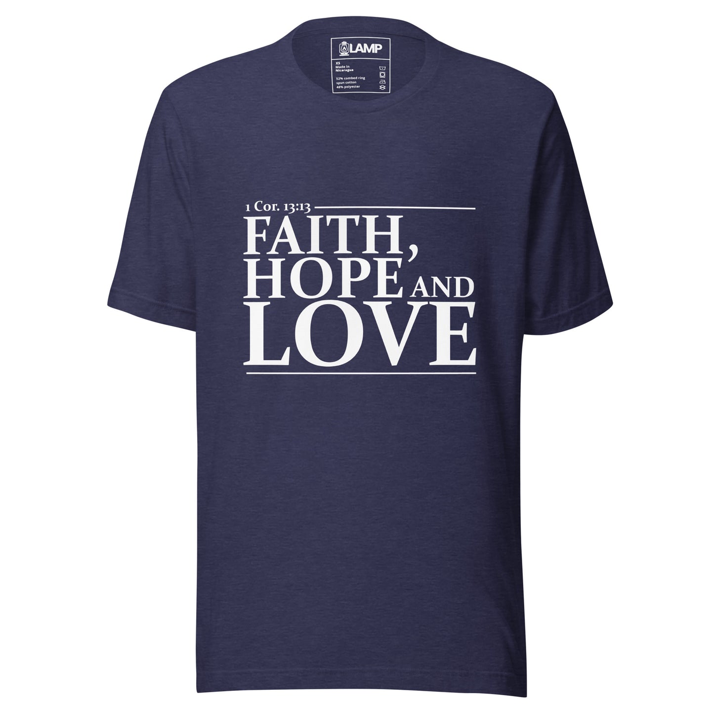 Camiseta unissex 1 Cor. 13:13