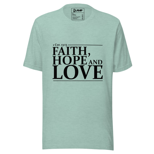 Camiseta unissex 1 Cor. 13:13