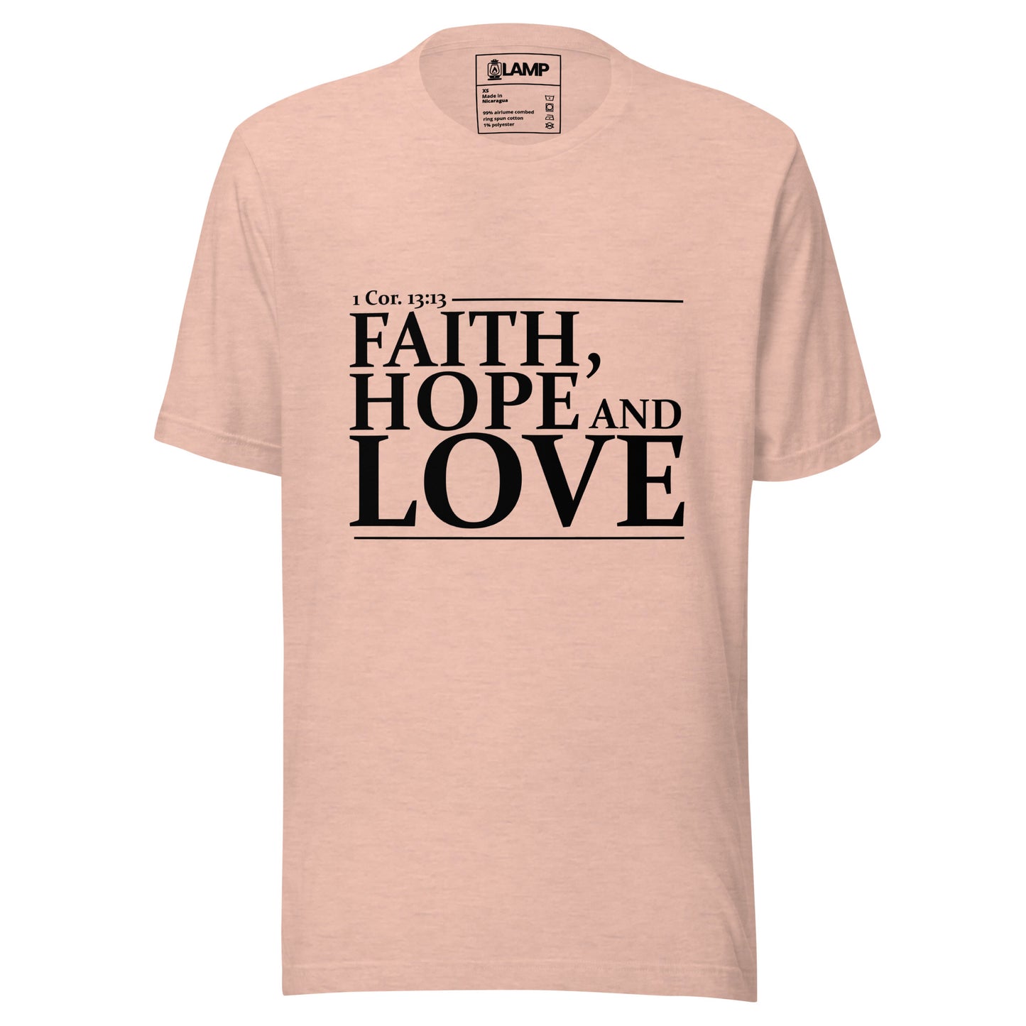 Camiseta unissex 1 Cor. 13:13