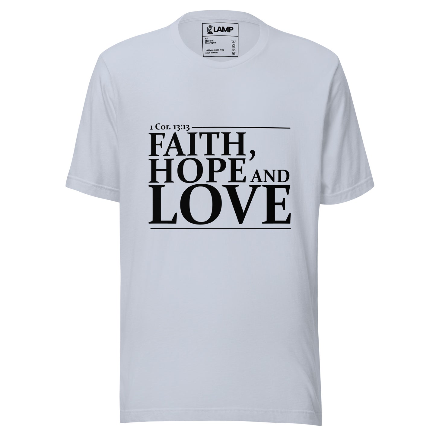 Camiseta unissex 1 Cor. 13:13