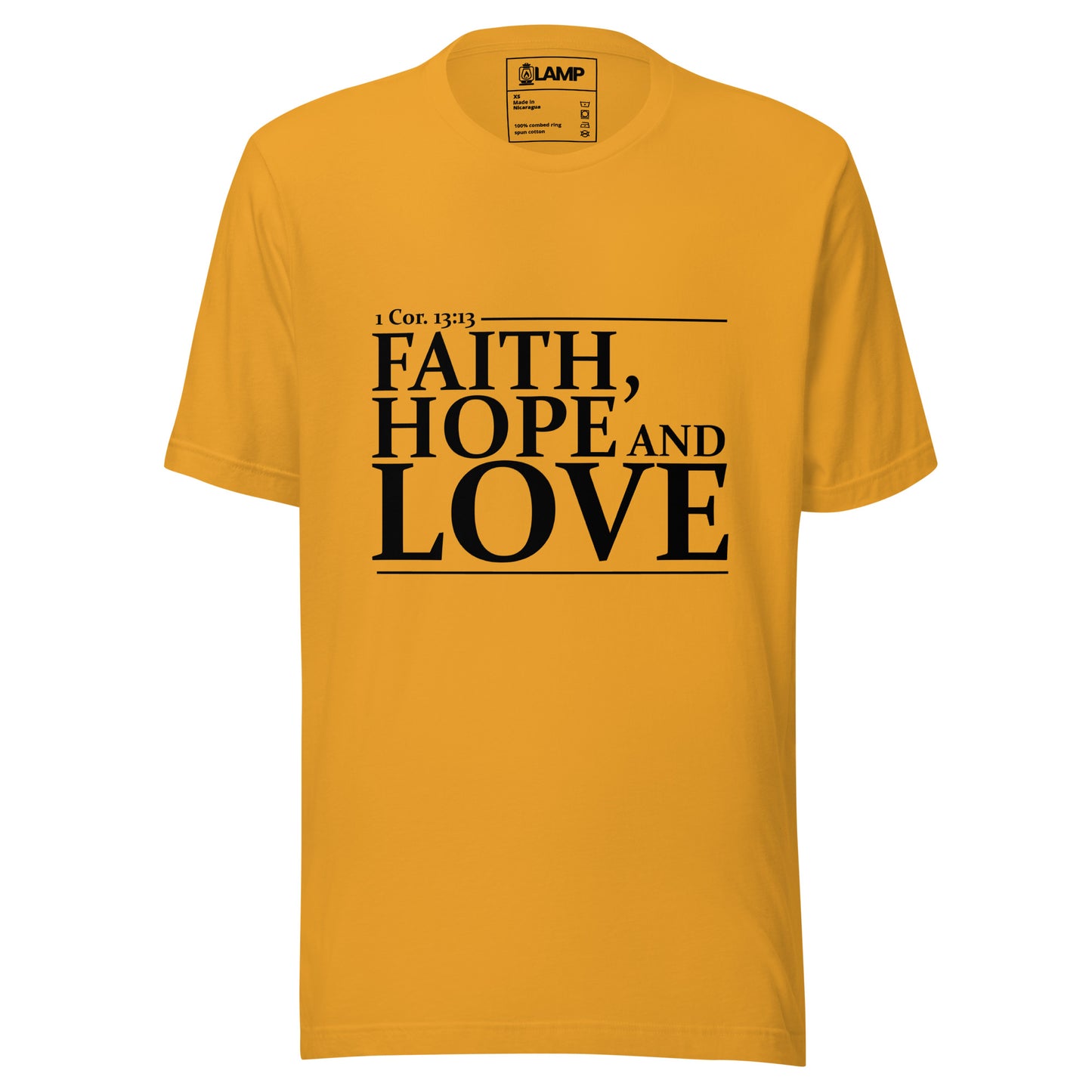 Camiseta unissex 1 Cor. 13:13