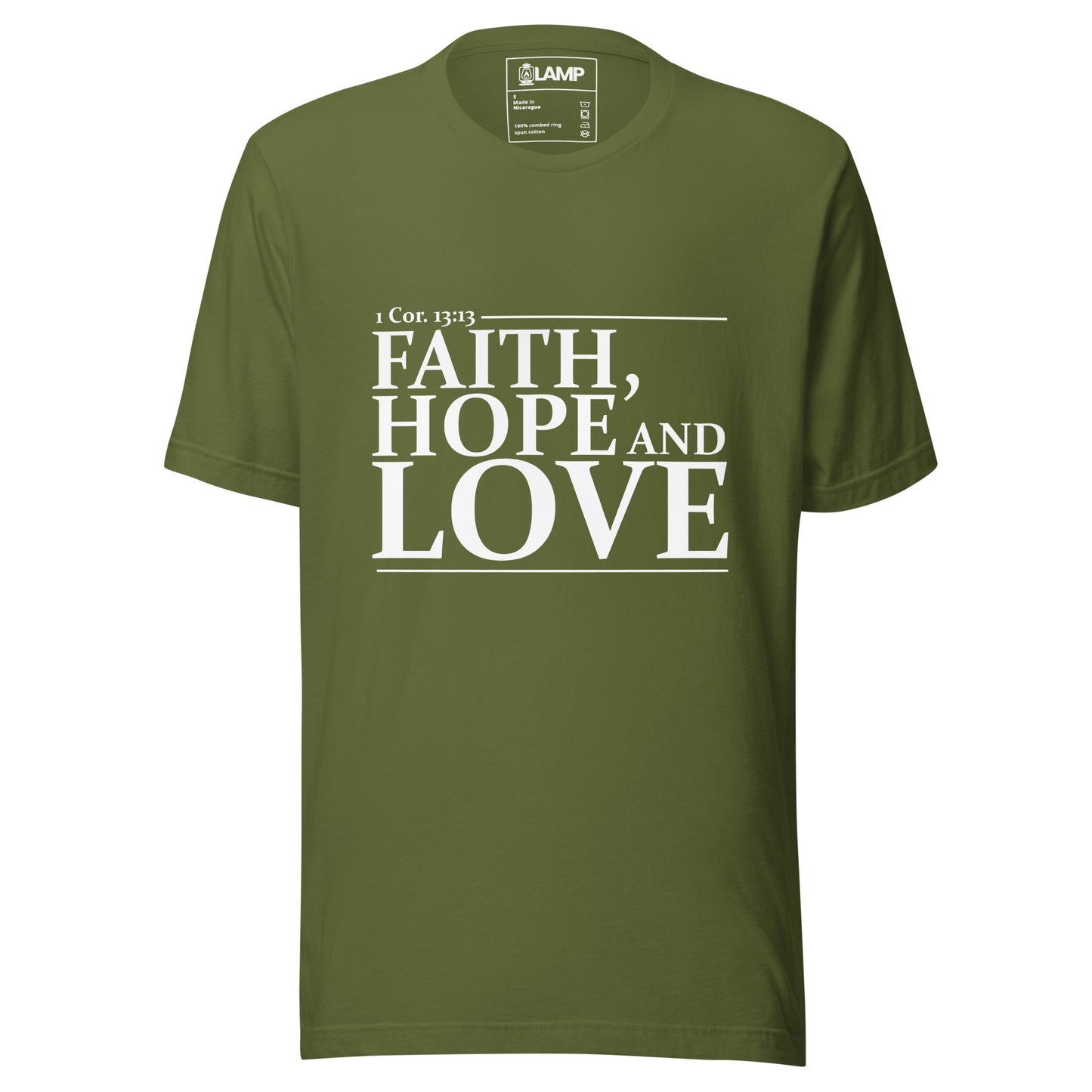 Camiseta unissex 1 Cor. 13:13