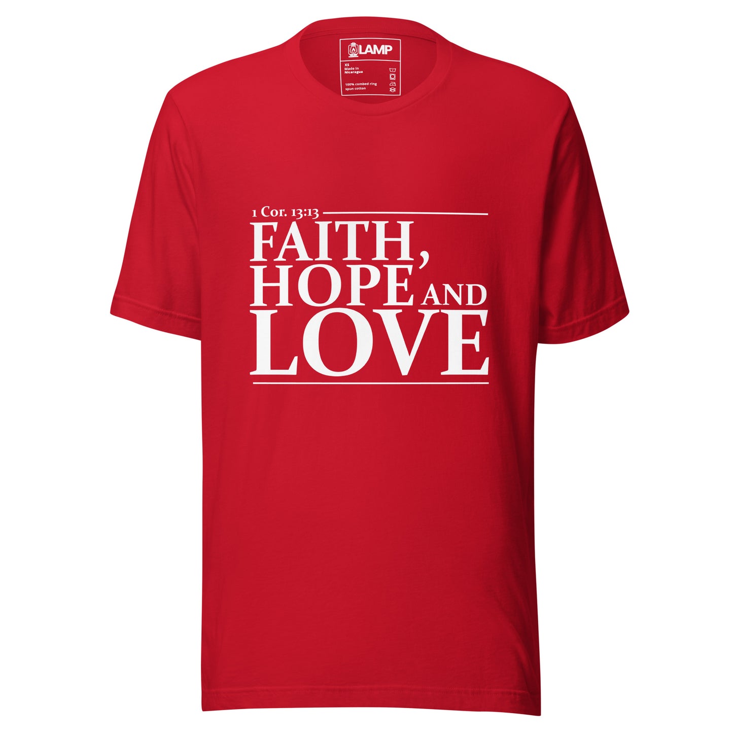 Camiseta unissex 1 Cor. 13:13