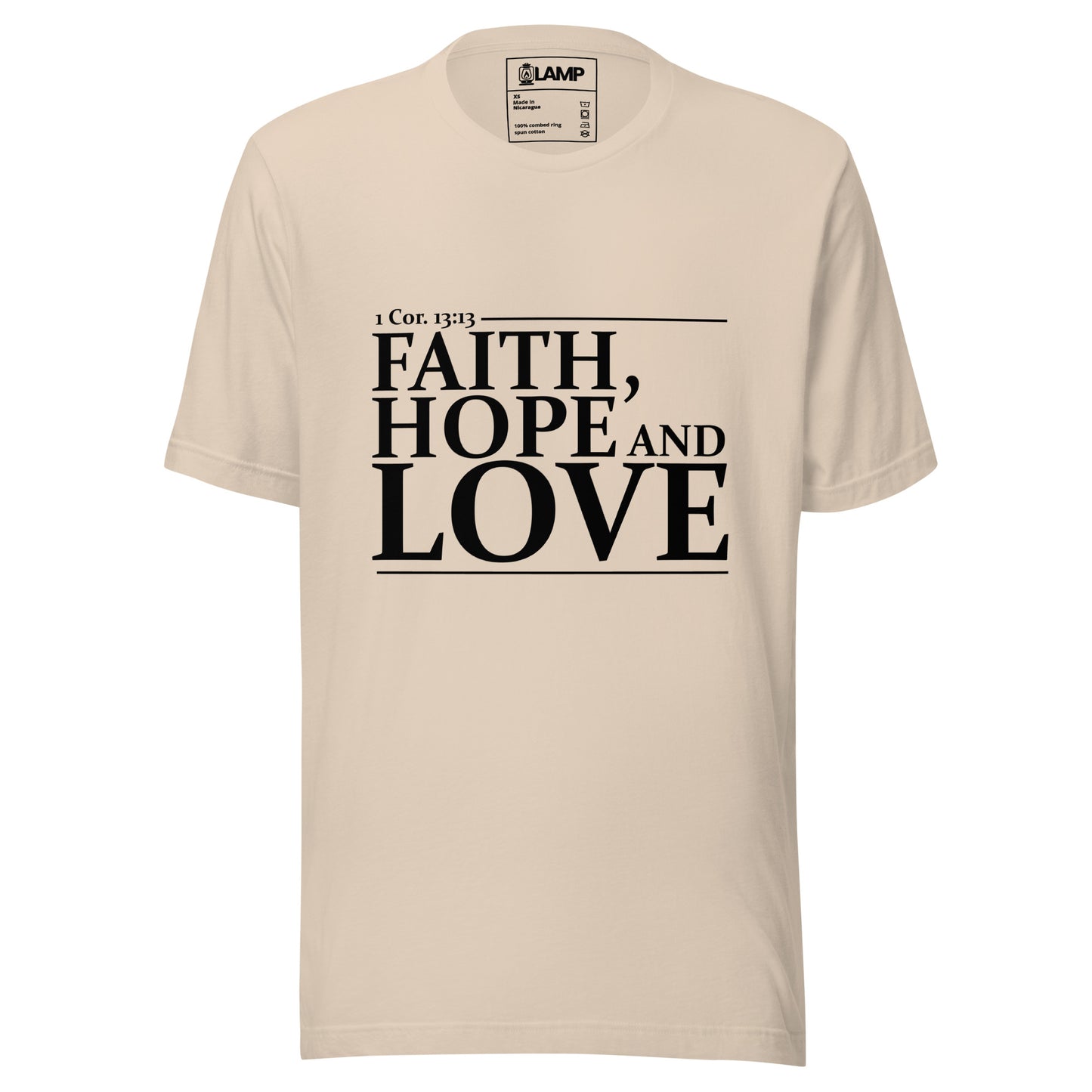 Camiseta unissex 1 Cor. 13:13