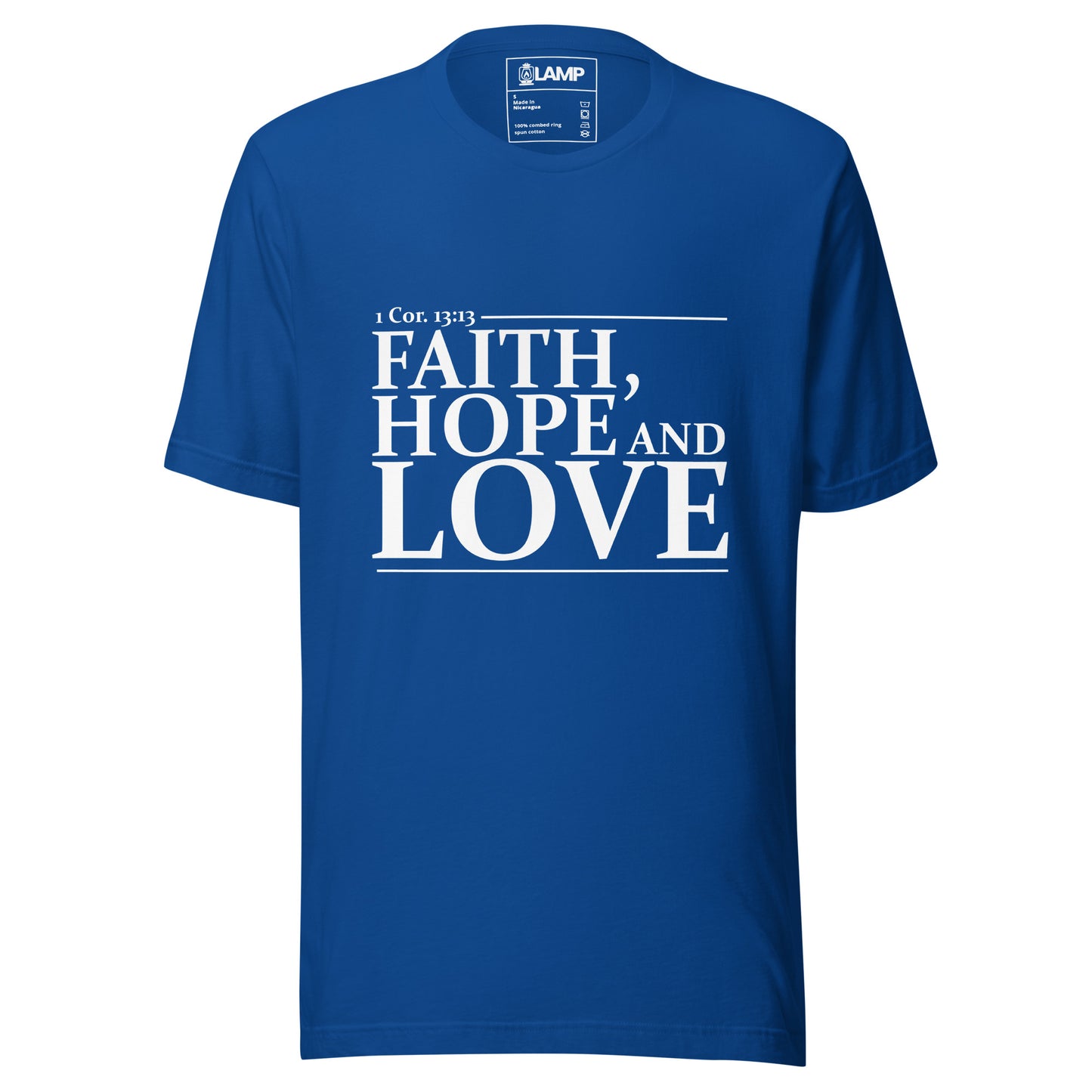 Camiseta unissex 1 Cor. 13:13