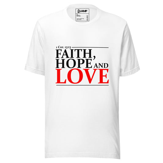 Camiseta unissex 1 Cor. 13:13