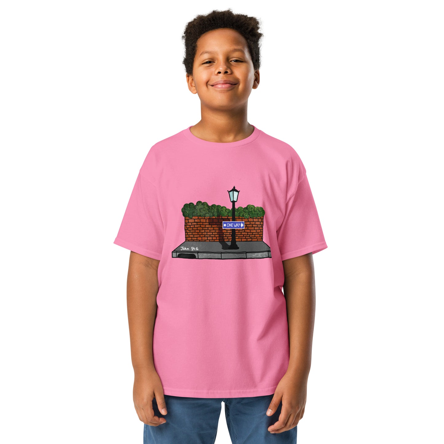 Camiseta clássica juvenil John 14:6