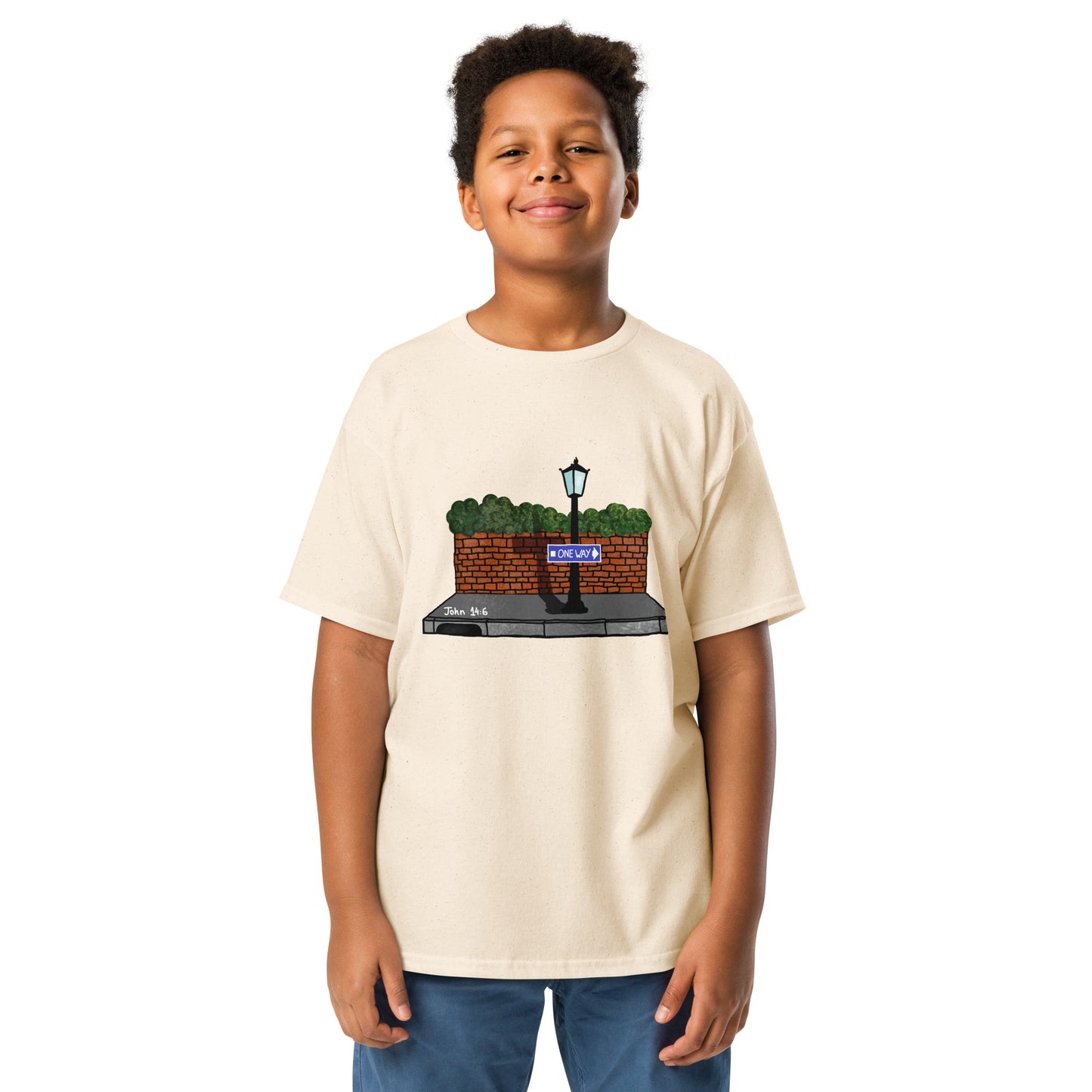 Camiseta clássica juvenil John 14:6