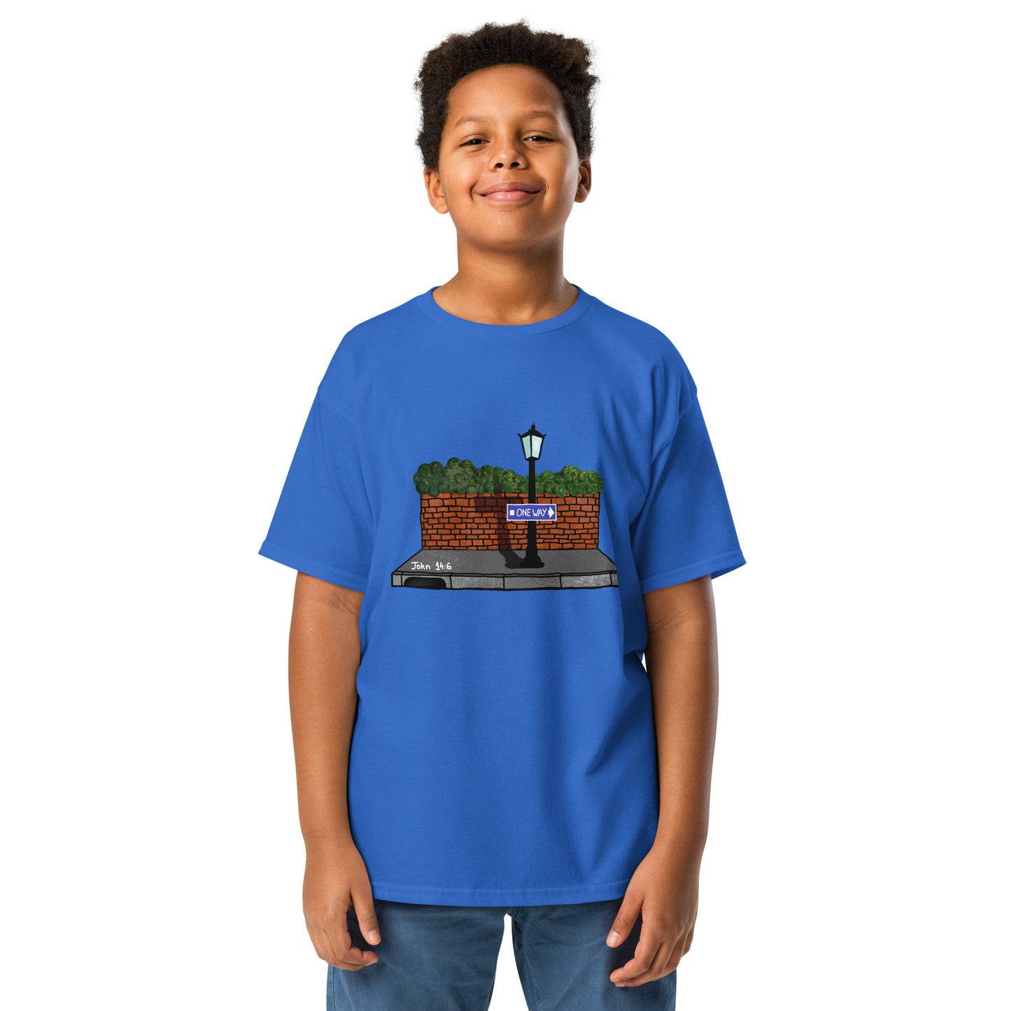Camiseta clássica juvenil John 14:6